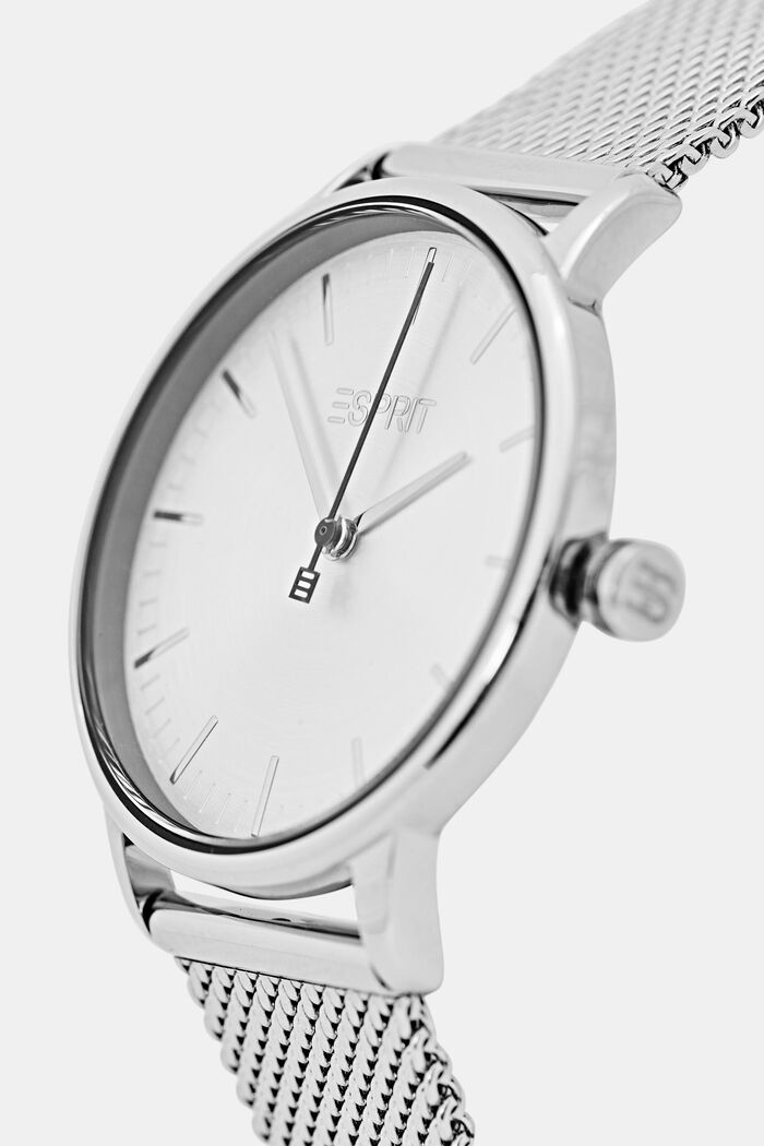 Edelstalen horloge met verwisselbare bandjes, SILVER, detail image number 1