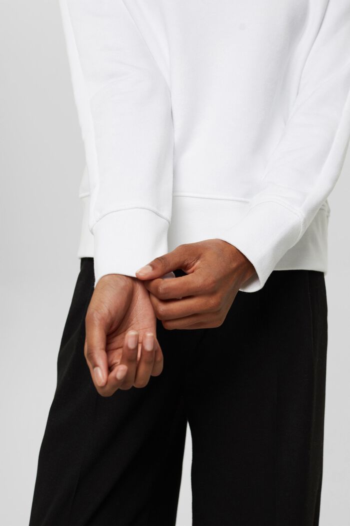Sweatshirt met ronde hals, WHITE, detail image number 2
