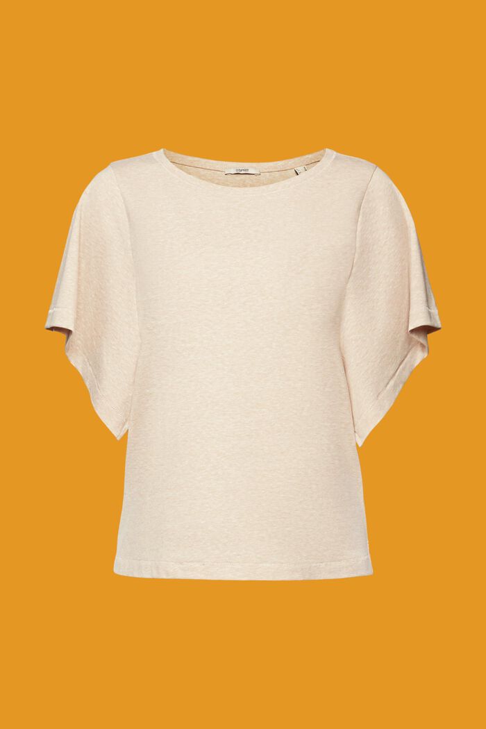 Gerecycled: T-shirt met wijde mouwen, SAND, detail image number 5