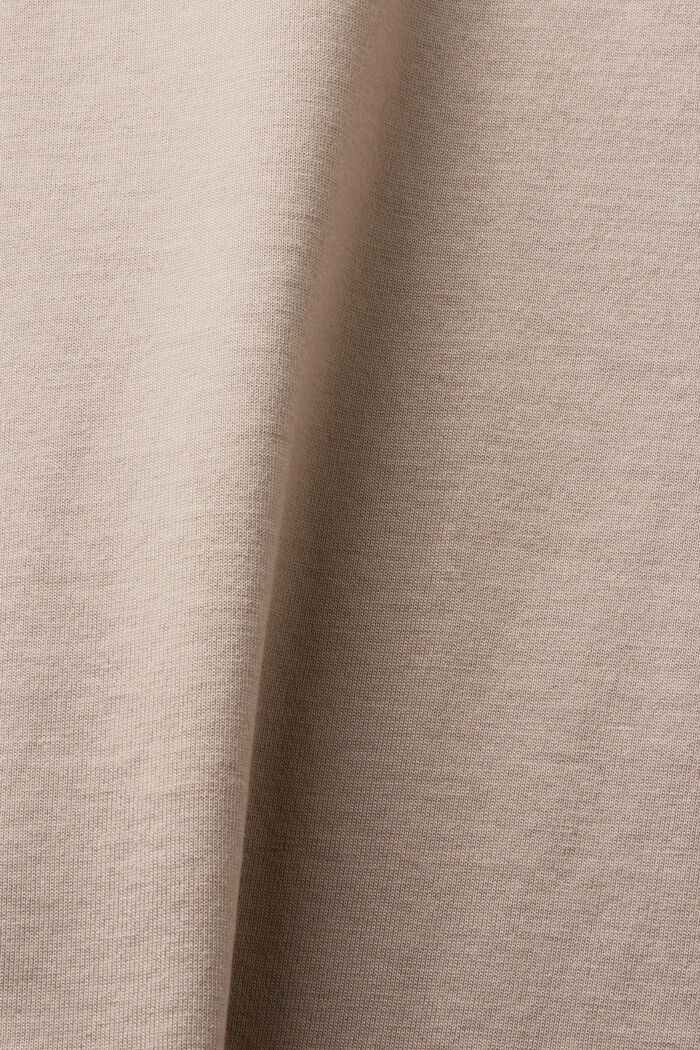T-shirt à encolure ronde en coton Pima, LIGHT TAUPE, detail image number 4
