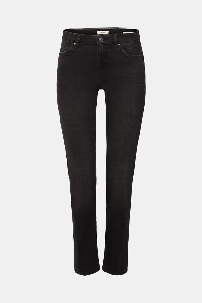 Jeans met rechte pijpen, BLACK DARK WASHED, detail image number 6