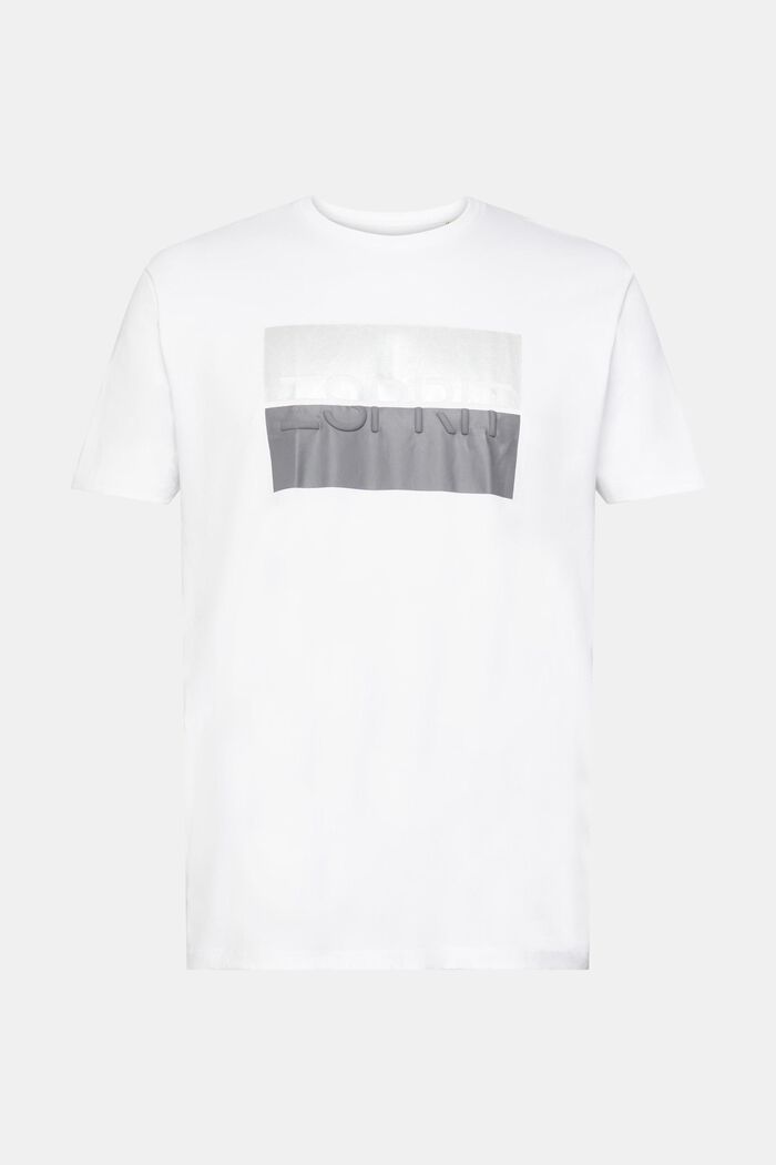T-shirt met ingewerkt logo, WHITE, detail image number 6