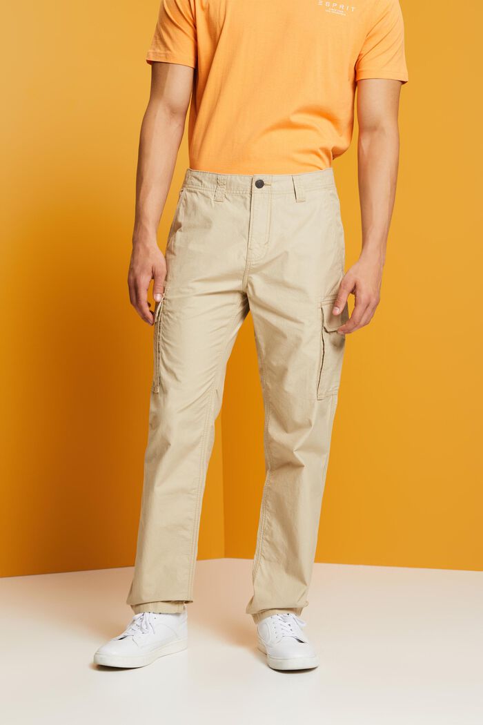 Pantalon cargo en twill de coton, SAND, detail image number 0