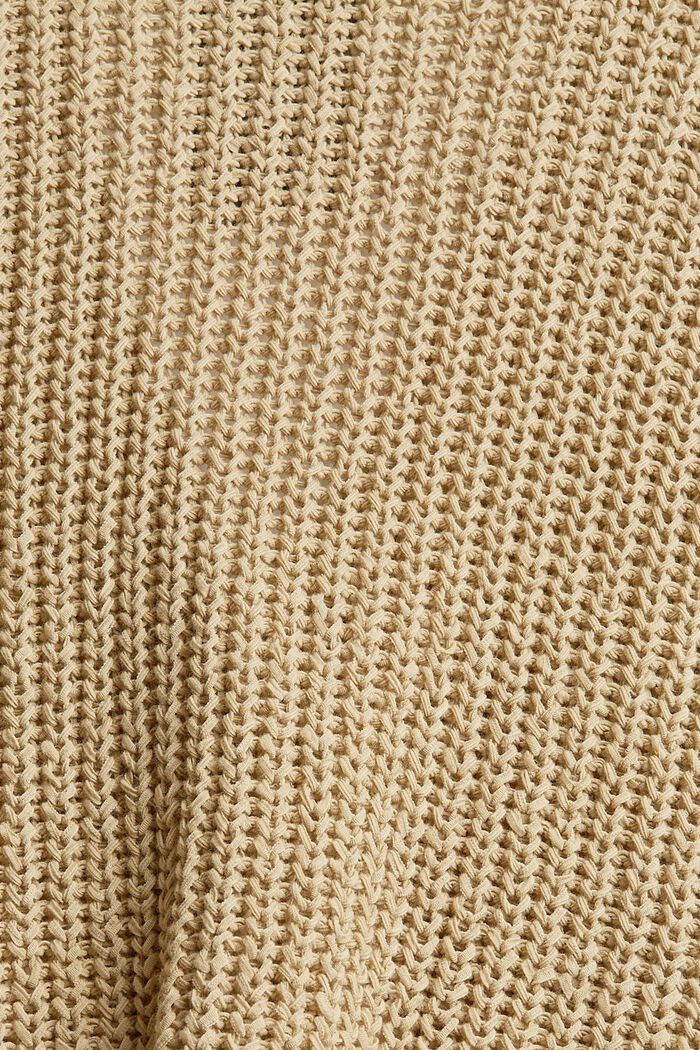 Cardigan en fil ruban, coton mélangé, SAND, detail image number 1