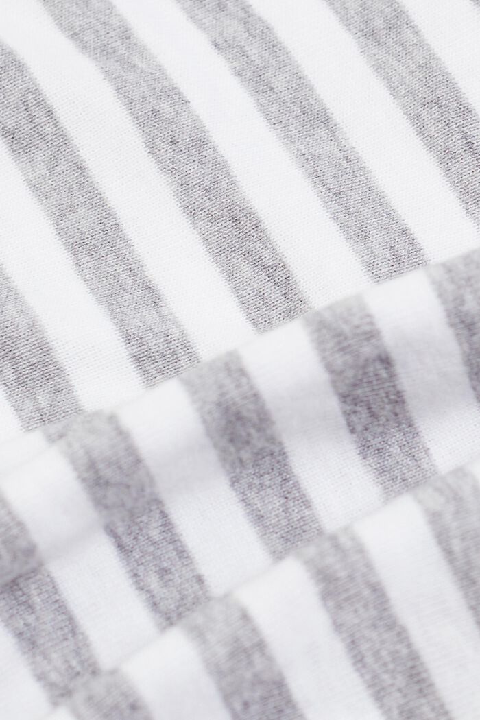 T-shirt en coton rayé à logo imprimé, WHITE, detail image number 5
