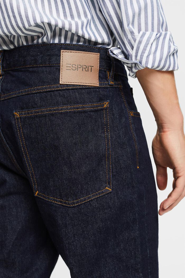 Jeans met middelhoge taille en rechte pijpen, BLUE RINSE, detail image number 3
