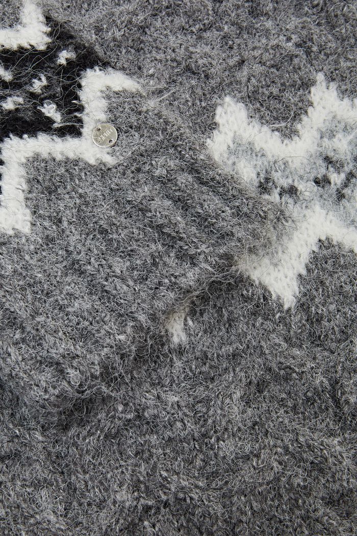 Fair Isle-gebreide sjaal, GREY, detail image number 1