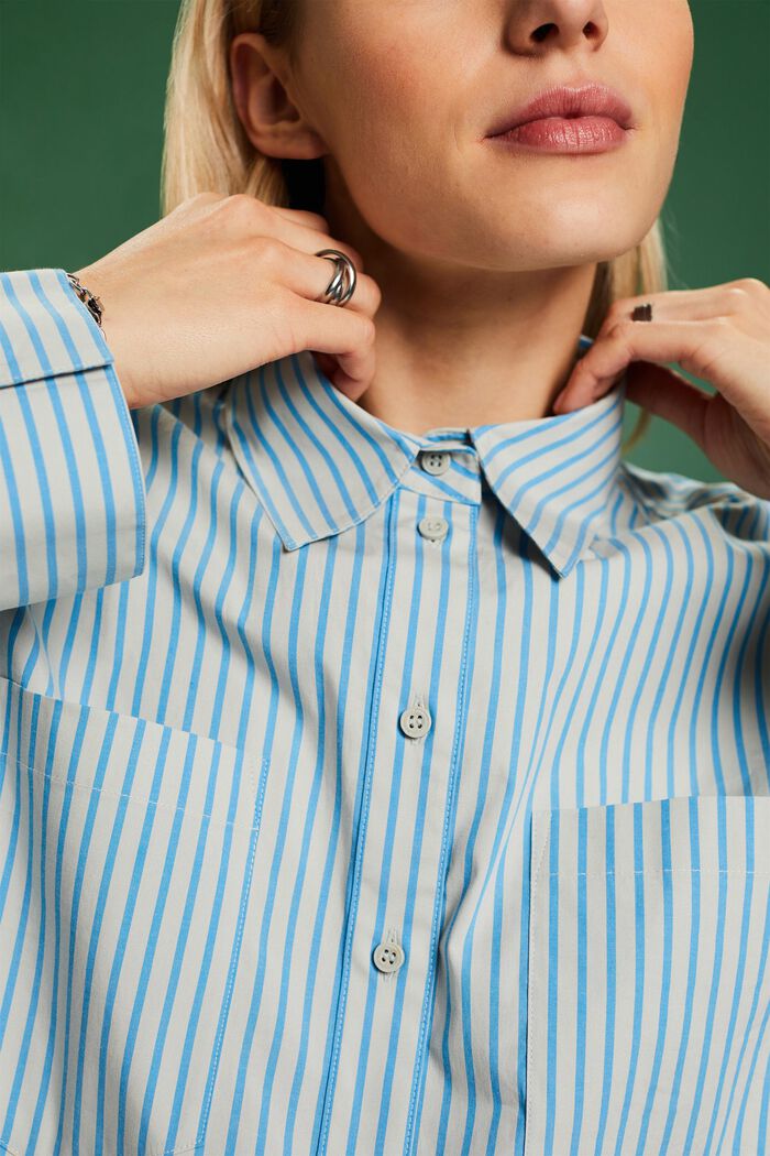 Chemise rayée à col boutonné, BLUE, detail image number 3