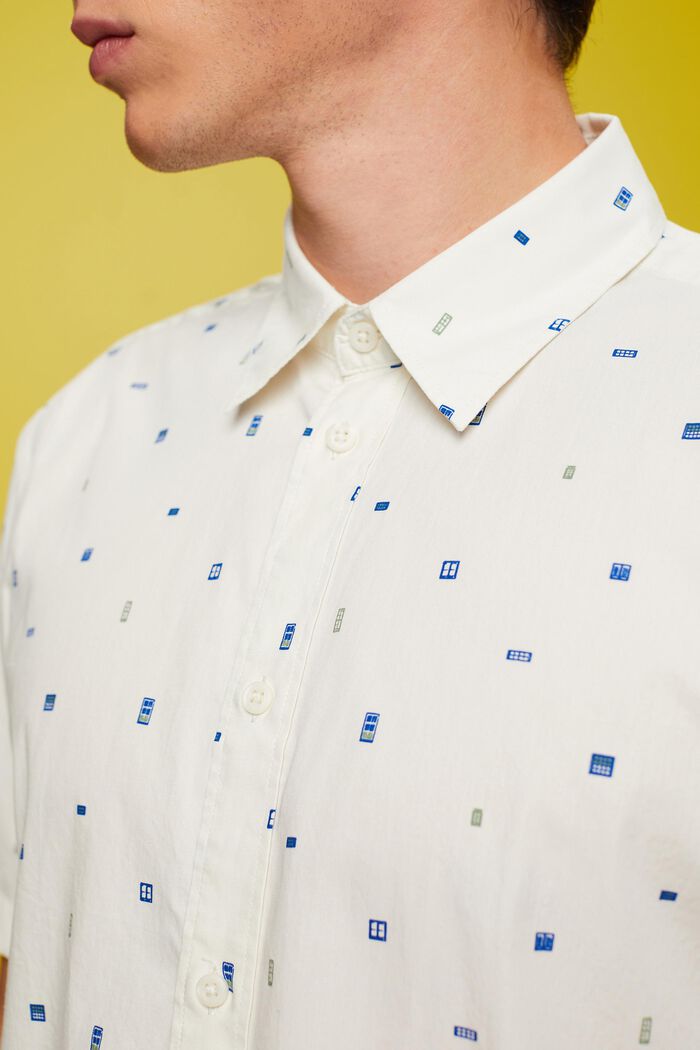 Chemise à manches courtes animée d’un motif, 100 % coton, ICE, detail image number 2