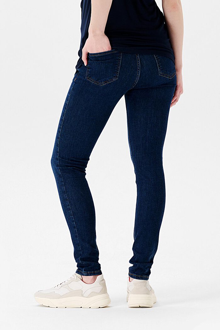 Skinny fit-jeans met band over de buik, DARK WASHED, detail image number 1