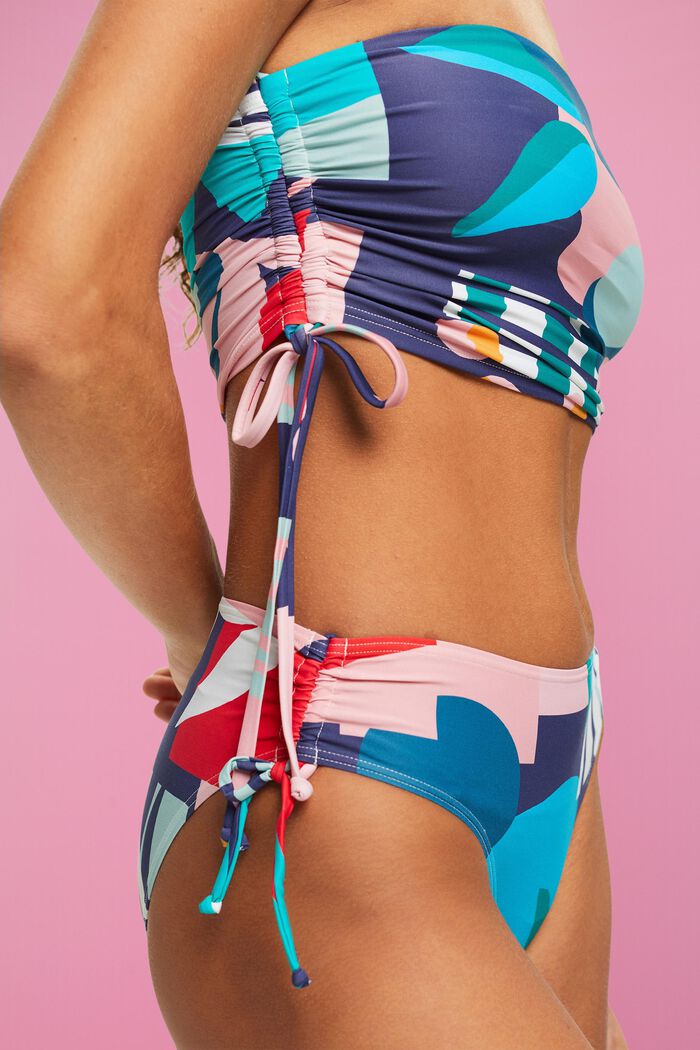 Bandeau-bikinitop met meerkleurige print, INK, detail image number 1