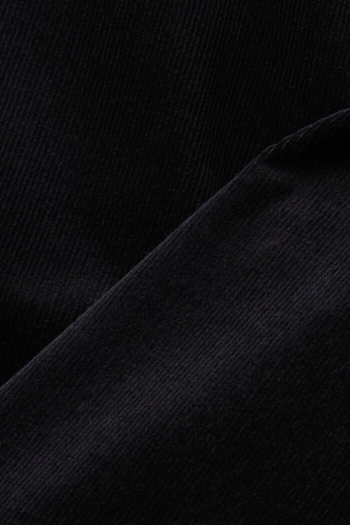Pantalon slim en velours côtelé à taille mi-haute, BLACK, detail image number 6
