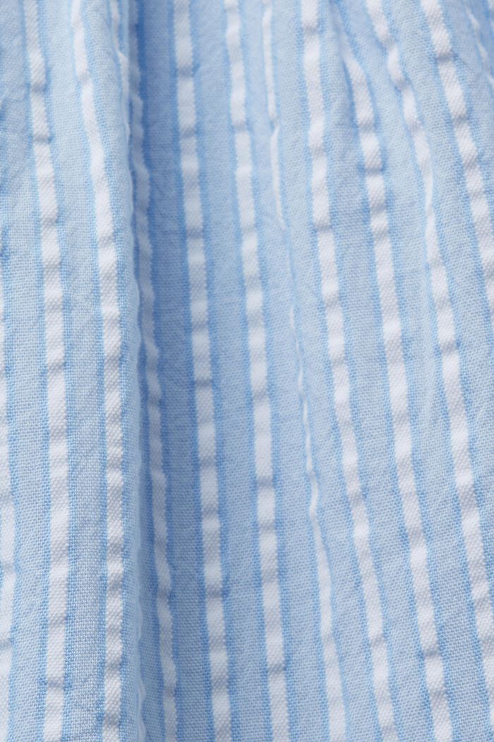 Gestructureerde blouse met korte mouwen, LIGHT BLUE, detail image number 5