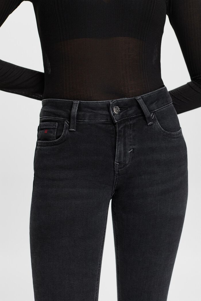 Mid rise skinny jeans, BLACK RINSE, detail image number 2