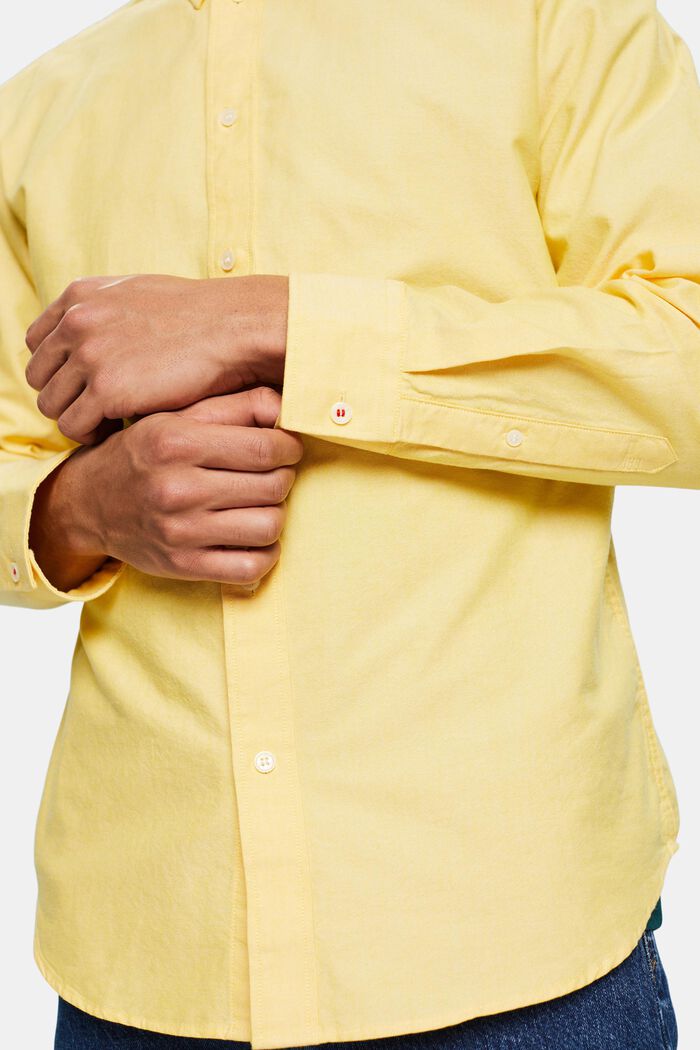 Katoenen Oxford overhemd, YELLOW, detail image number 3