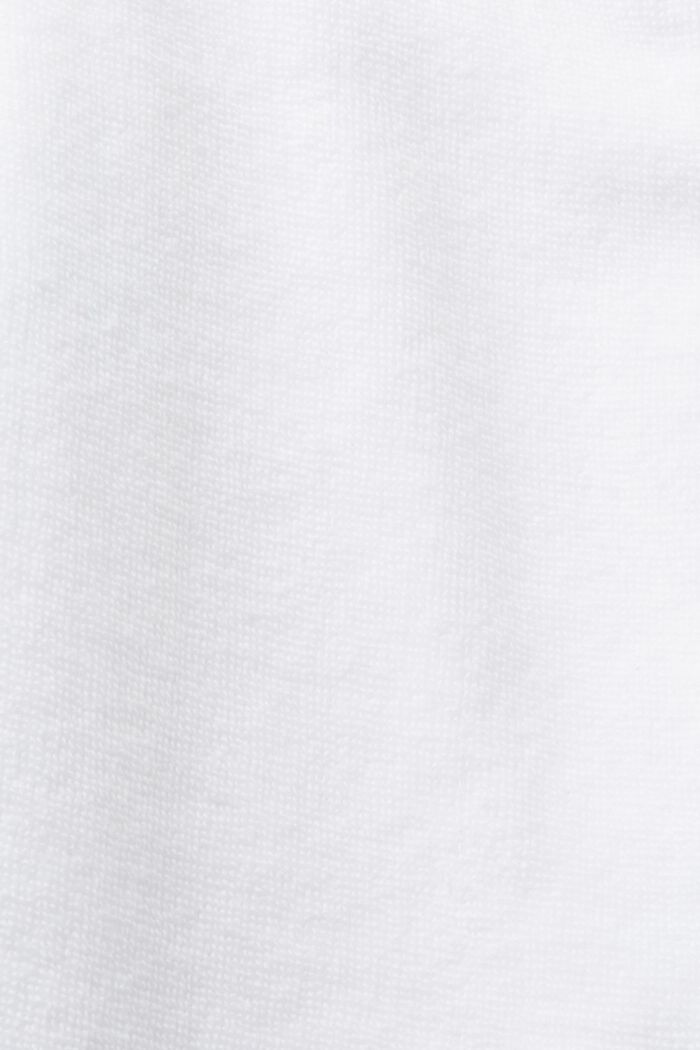 Peignoir en tissu éponge à doublure rayée, WHITE, detail image number 4