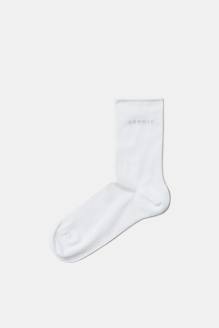 2 paar grofgebreide sokken, WHITE, detail image number 0