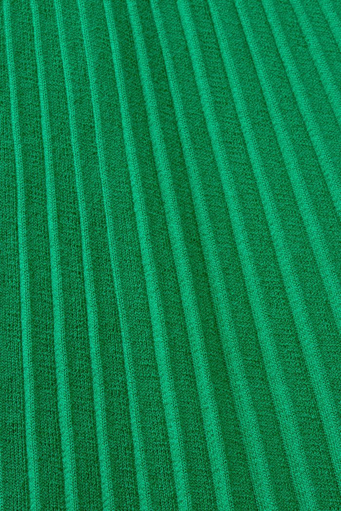Robe longueur midi plissée à col montant et manches courtes, EMERALD GREEN, detail image number 4