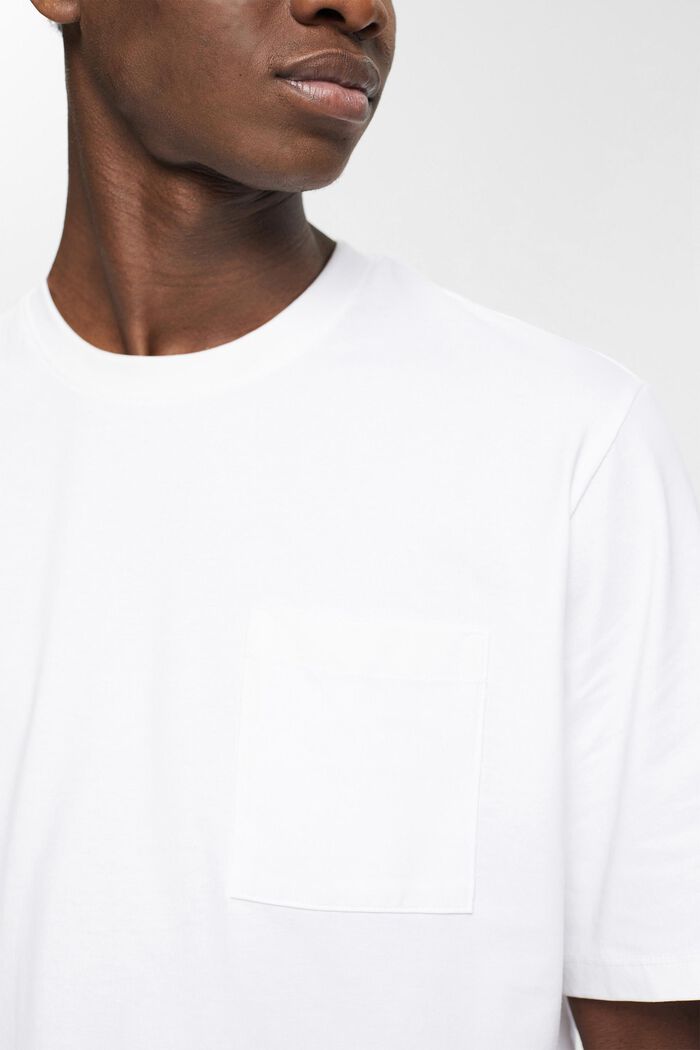 Jersey T-shirt, 100% katoen, WHITE, detail image number 0