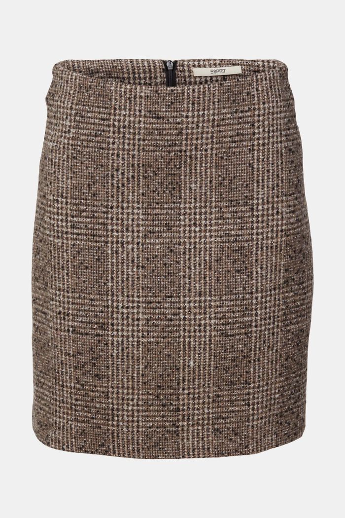 Mini-jupe à carreaux, BROWN, detail image number 7