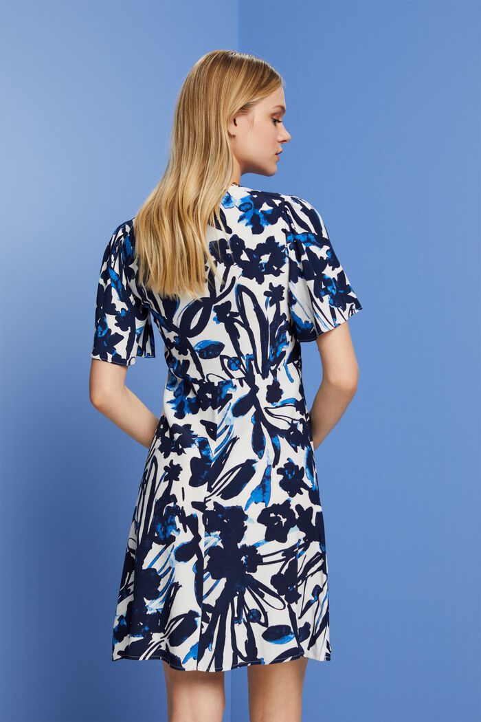 Mini-jurk met motief, LENZING™ ECOVERO™, DARK BLUE, detail image number 3