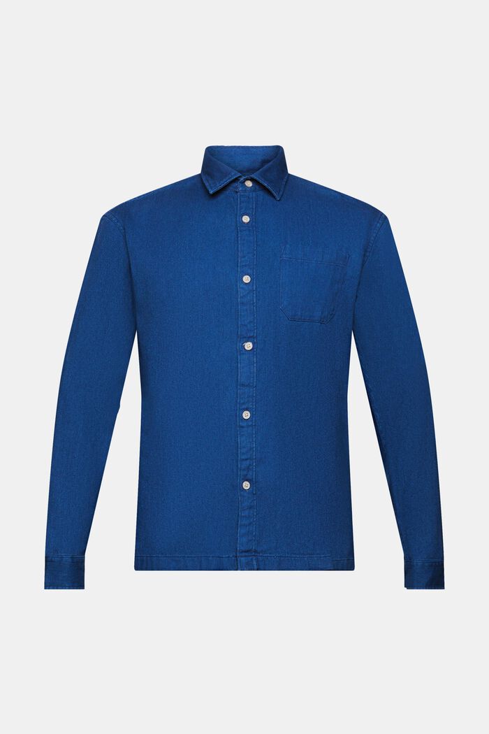 Stevig shirt van twill, DARK BLUE, detail image number 6