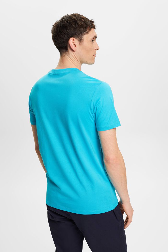T-shirt en jersey à col ras-du-cou, AQUA GREEN, detail image number 3