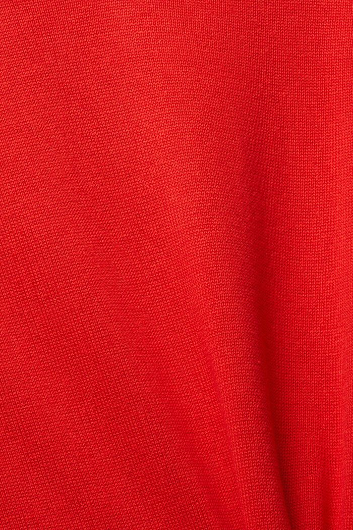 Robe longueur midi en maille, ORANGE RED, detail image number 1