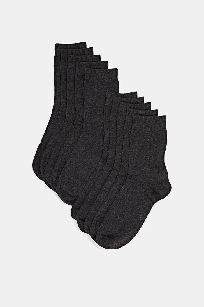 10 paar effen sokken, biologisch katoen