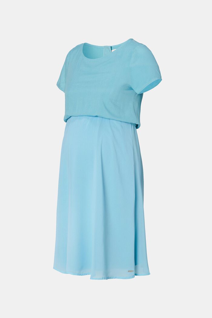 Gerecycled: jurk met laagjeslook, BLUE GREY, detail image number 1