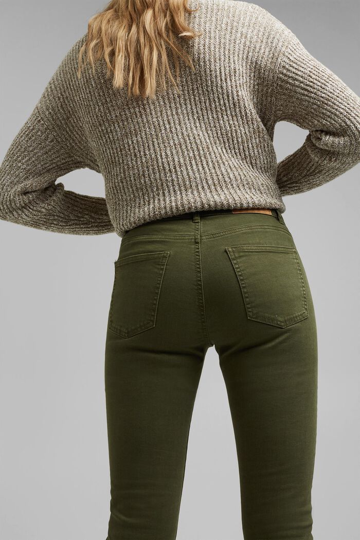 Pantalon stretch à teneur en coton biologique, KHAKI GREEN, detail image number 5