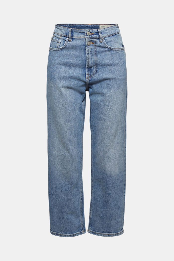 Enkellange jeans met modieus model, BLUE LIGHT WASHED, detail image number 6