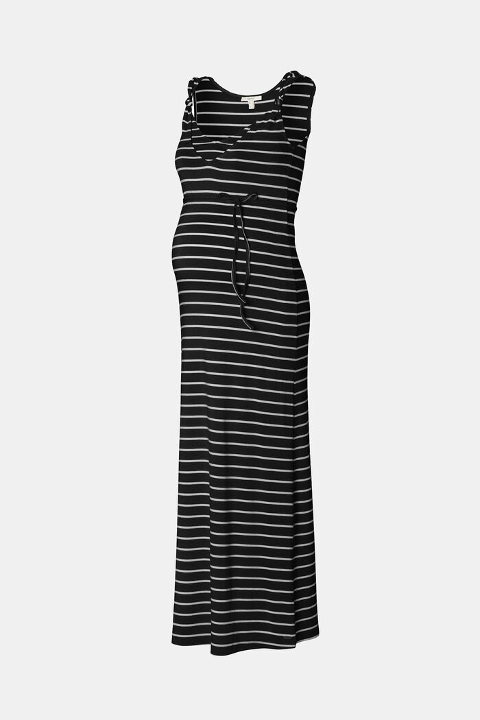 Jersey jurk met voedingsfunctie, LENZING™ ECOVERO™, BLACK INK, overview