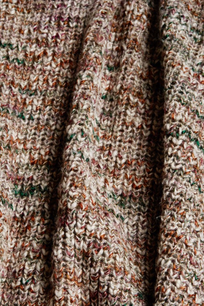 Cardigan en coton biologique mélangé, MAUVE, detail image number 4