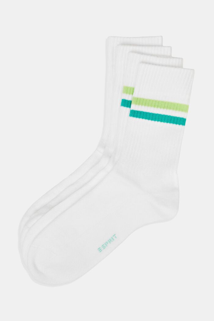 2-pak ribgebreide sokken, RAW WHITE, detail image number 0