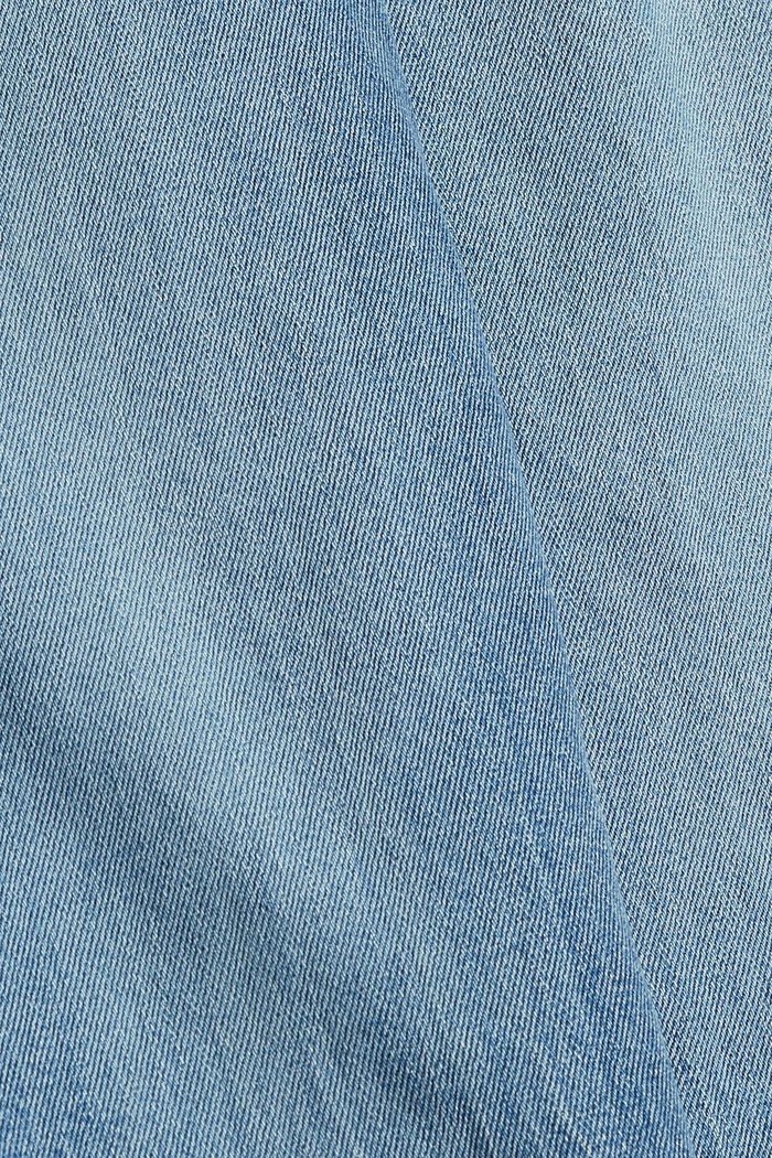 Jean stretch à effet délavé, coton biologique, BLUE MEDIUM WASHED, detail image number 4