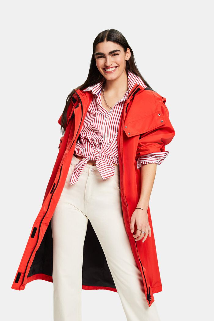 Manteau à capuche amovible, RED, detail image number 0