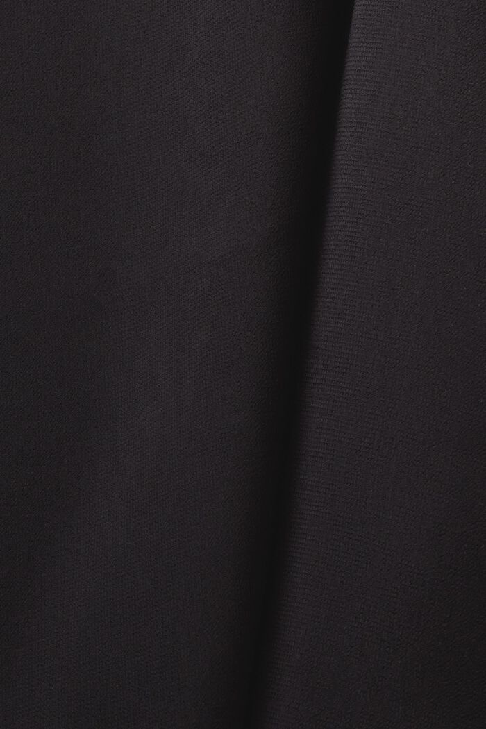 Mouwloze chiffon blouse van crêpe, BLACK, detail image number 5