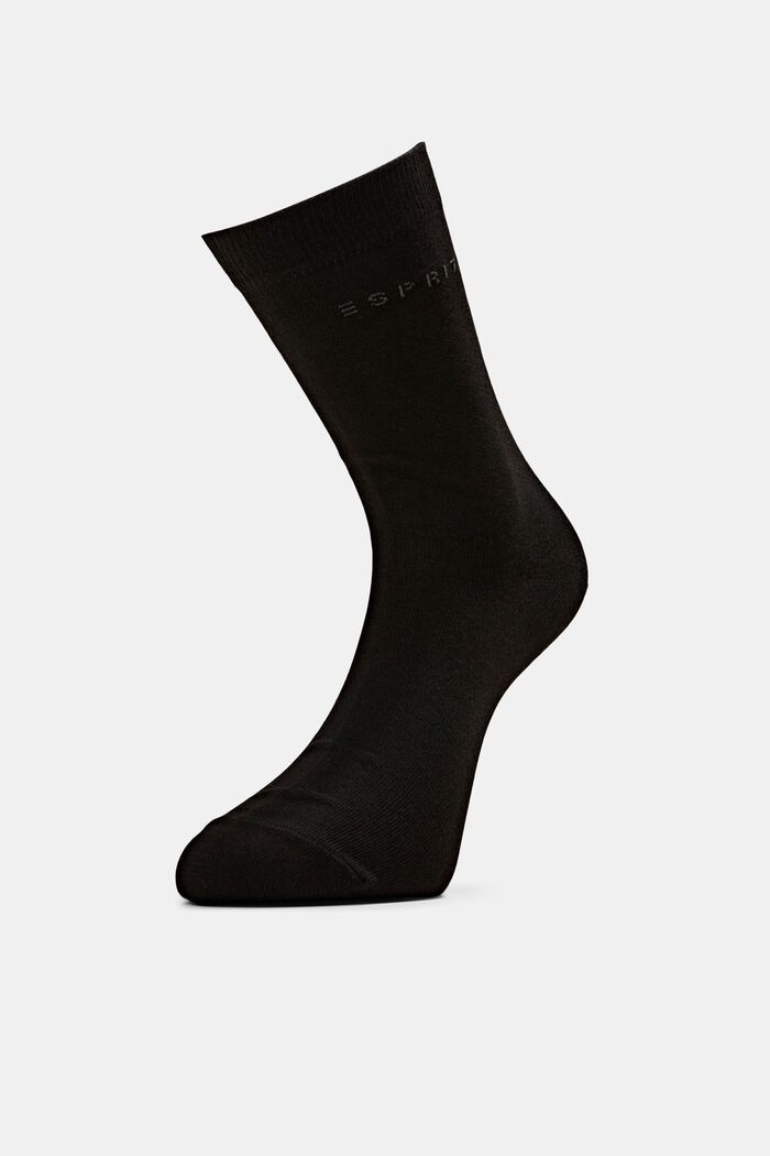 5 paires de chaussettes uni, coton bio, BLACK, detail image number 2