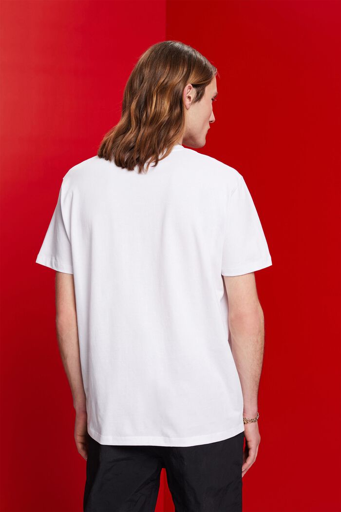 Katoenen T-shirt met print, WHITE, detail image number 3