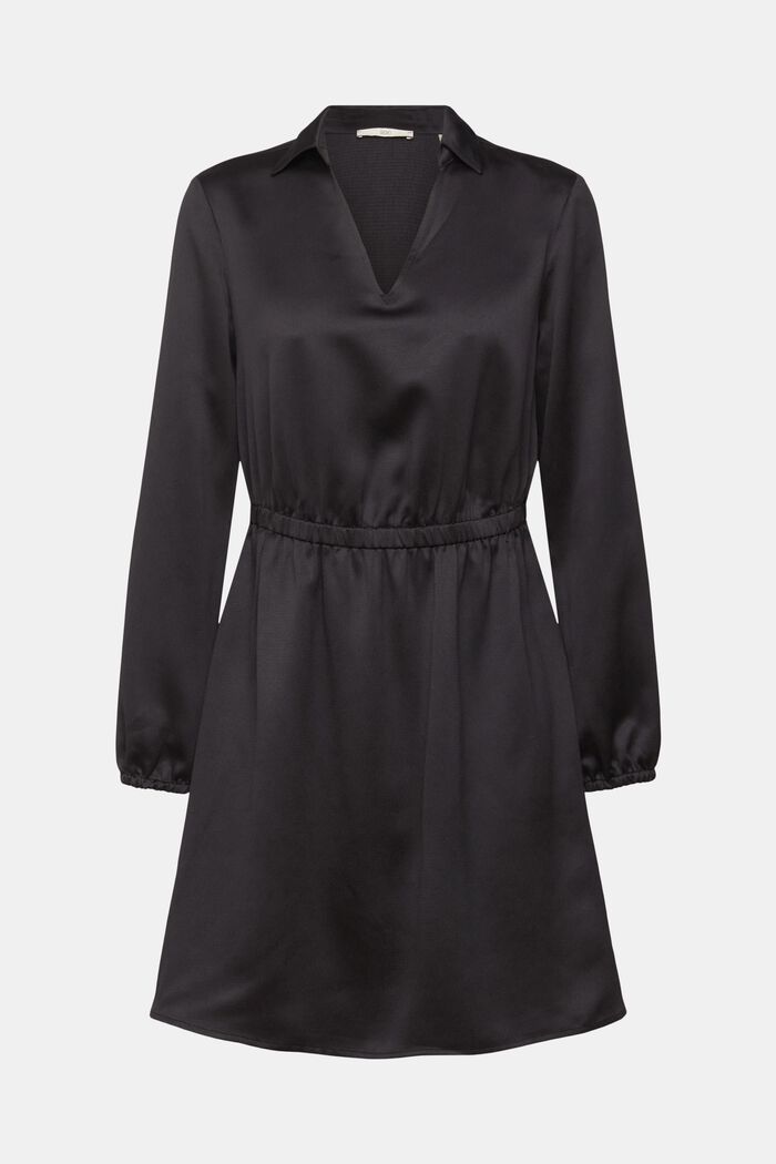 Mini-jurk met polokraag, BLACK, detail image number 6