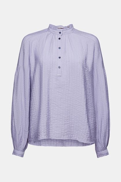 Gestructureerde blouse met lange mouwen