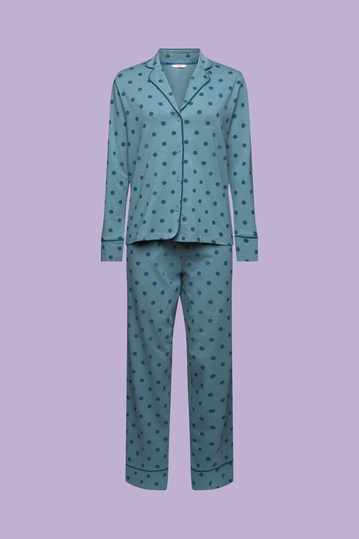 Lange jersey pyjama, TEAL BLUE, detail image number 5