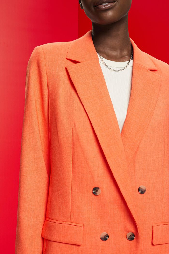 Veste de tailleur oversize au boutonnage croisé, ORANGE RED, detail image number 2
