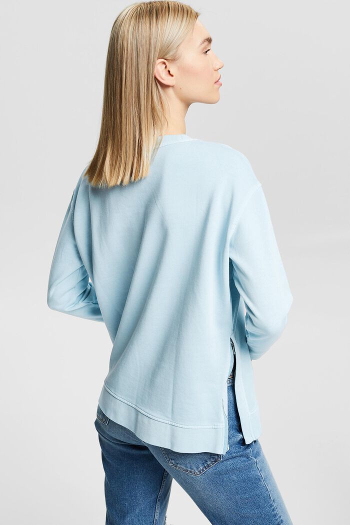 Sweater met ritsen opzij, GREY BLUE, detail image number 3