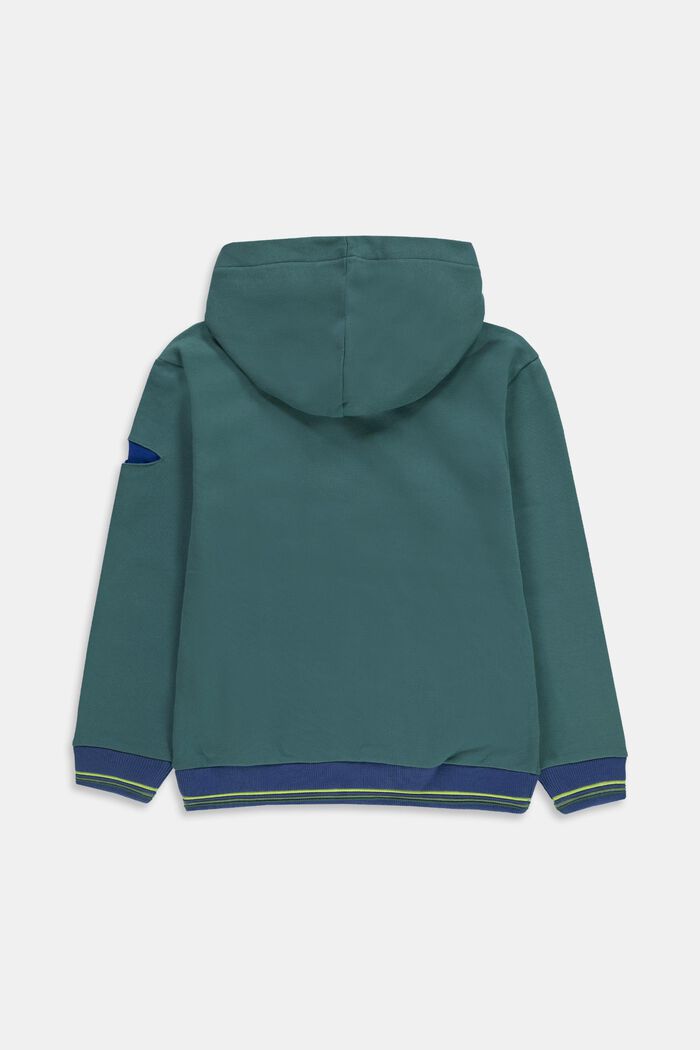Katoenen hoodie, TEAL GREEN, detail image number 1