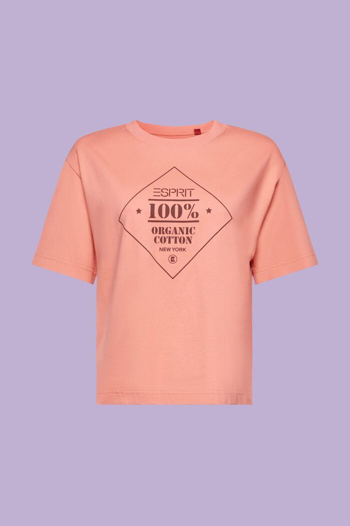 T-shirt van organic cotton met print, PINK, detail image number 5