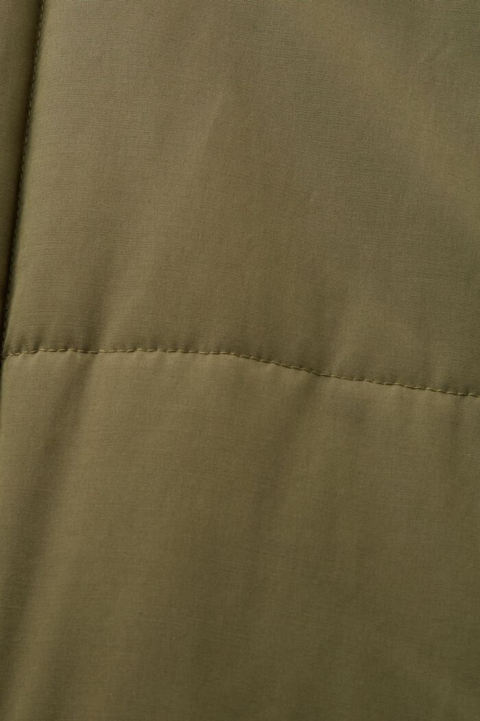 En matière recyclée : le manteau matelassé doublé de polaire, KHAKI GREEN, detail image number 5