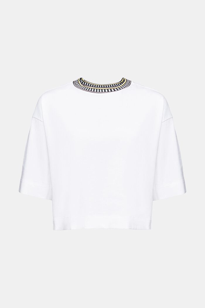 T-shirt à col ras-du-cou, WHITE, detail image number 5