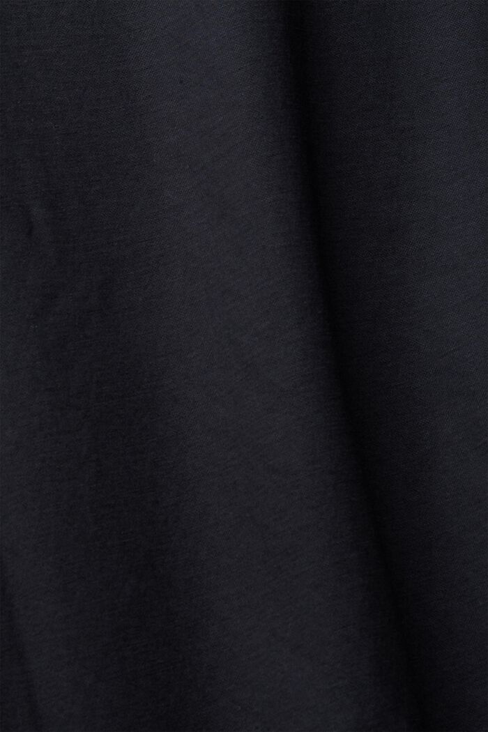 T-shirt CURVY à encolure en V, BLACK, detail image number 4